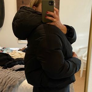 Zara water repellent cropped puffer